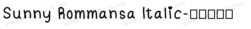 Sunny Rommansa Italic字体转换